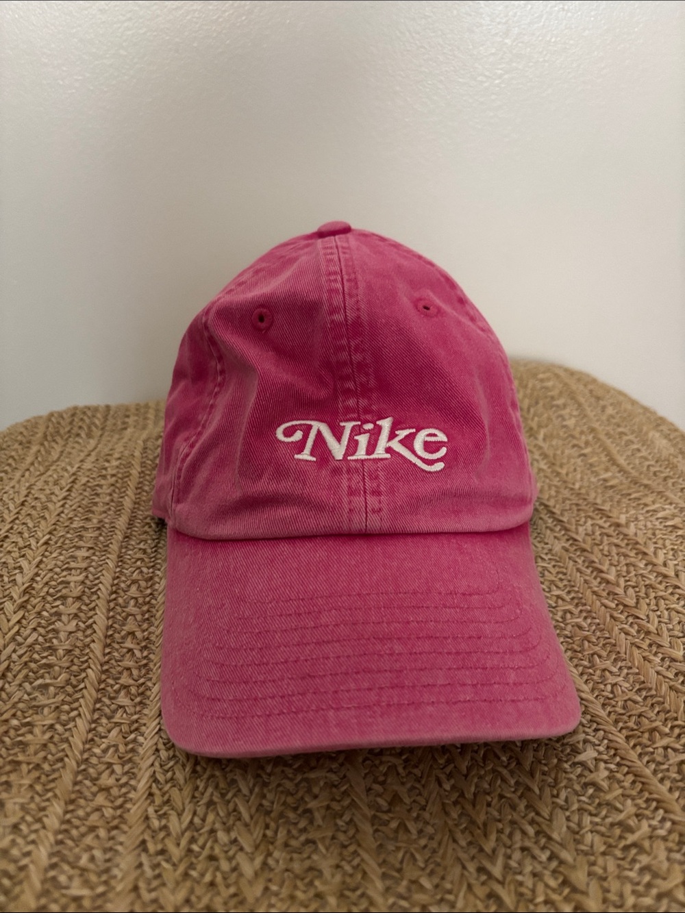 Nike  Hot Pink Baseball Cap with White Logo